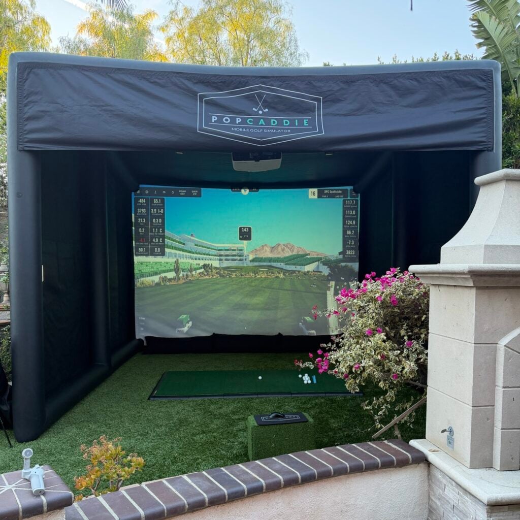 PopCaddie golf simulator rental corporate event Burbank California
