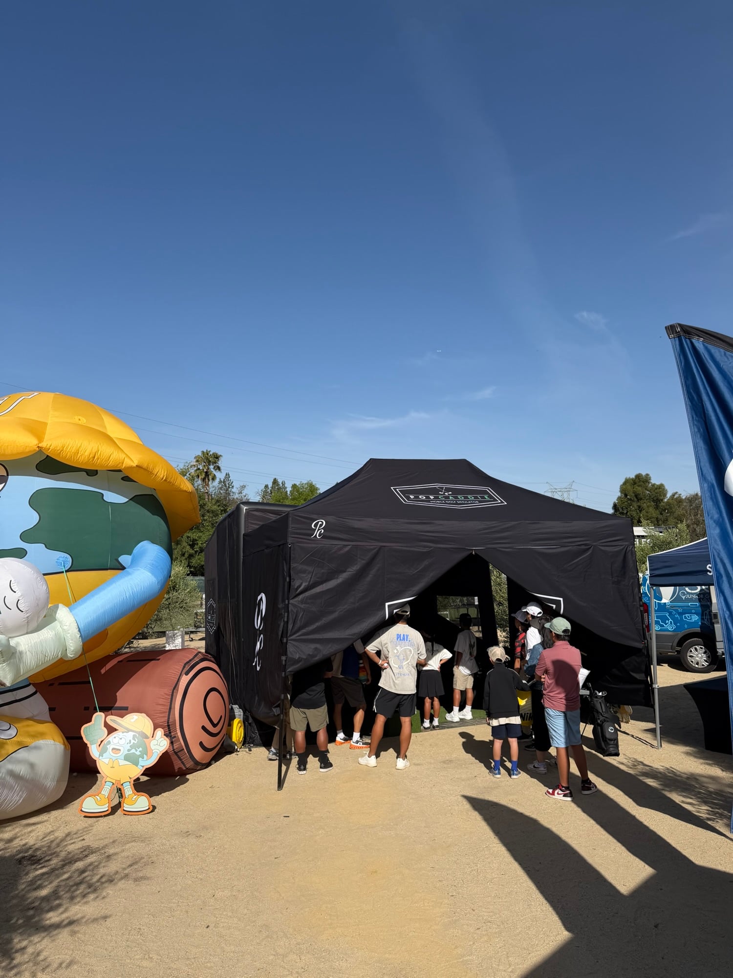 PopCaddie mobile golf simulator rental corporate event Temecula California